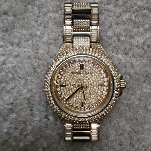 Used Camille Crystal Encrusted Gold Ion-plated Ladies Watch MK5720